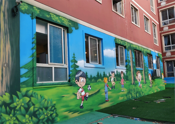 幼兒園墻噴繪如何做？