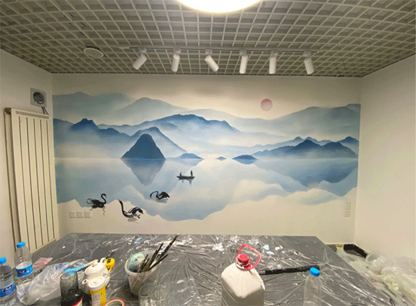 噴繪墻怎么設(shè)計才好看呢？設(shè)計噴繪墻畫的兩大要點